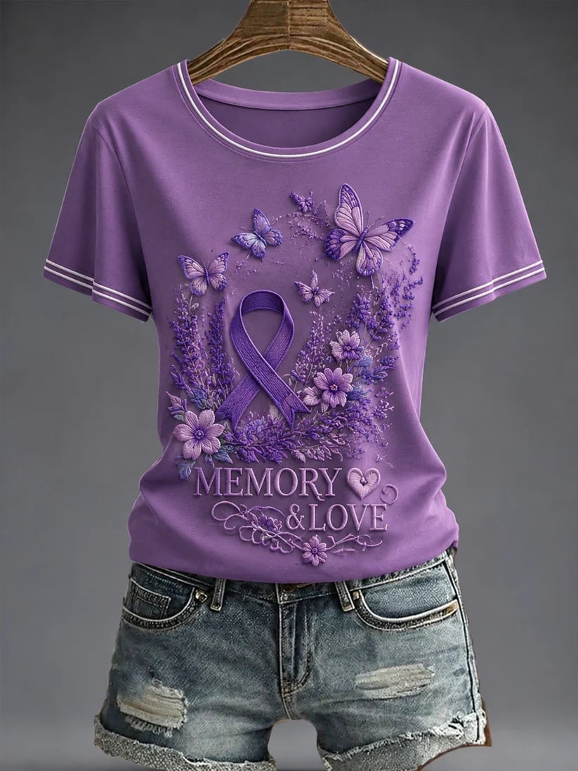 Women's Alzheimer's Awareness Graphic Print T-Shirt
