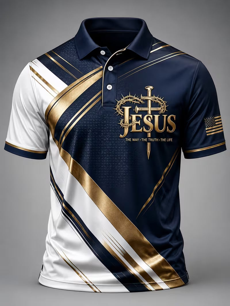 Men's Faith Art Print Casual Shirt