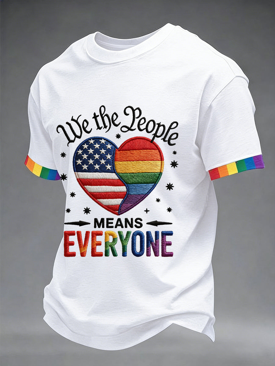Men's 'We The People Means Everyone' Printed Short Sleeve T-Shirt