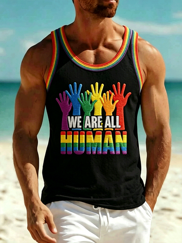 Men's We Are All Human Vests