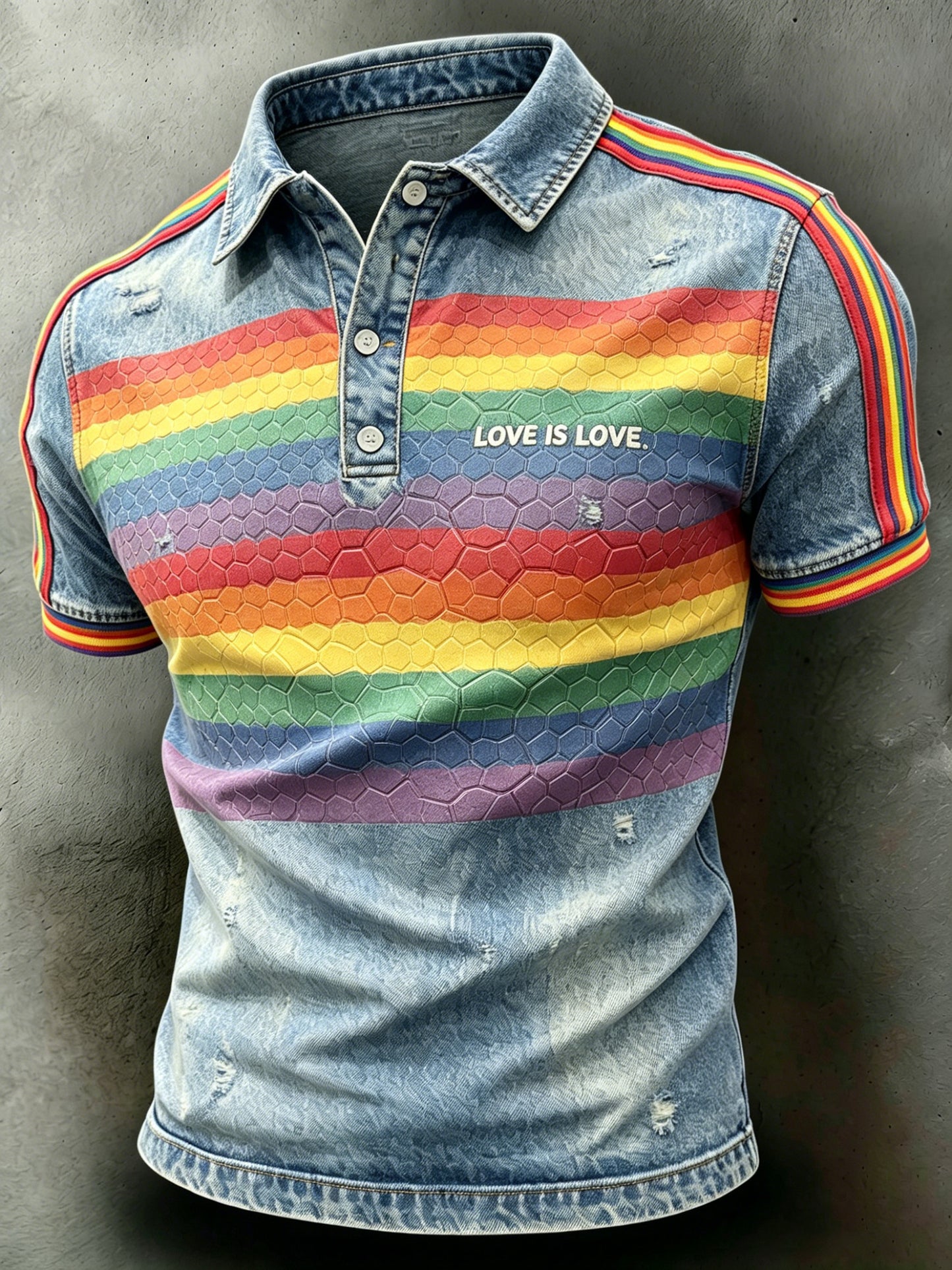 Men's Pride Month Commemorative Art Print Polo