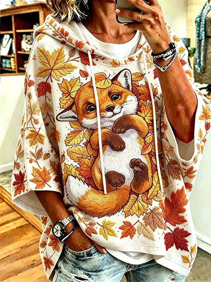 Women's Casual Printed Loose Sweatshirt