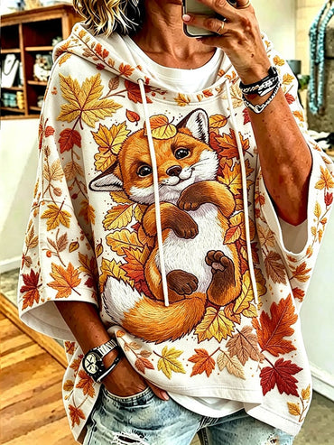Women's Casual Printed Loose Sweatshirt