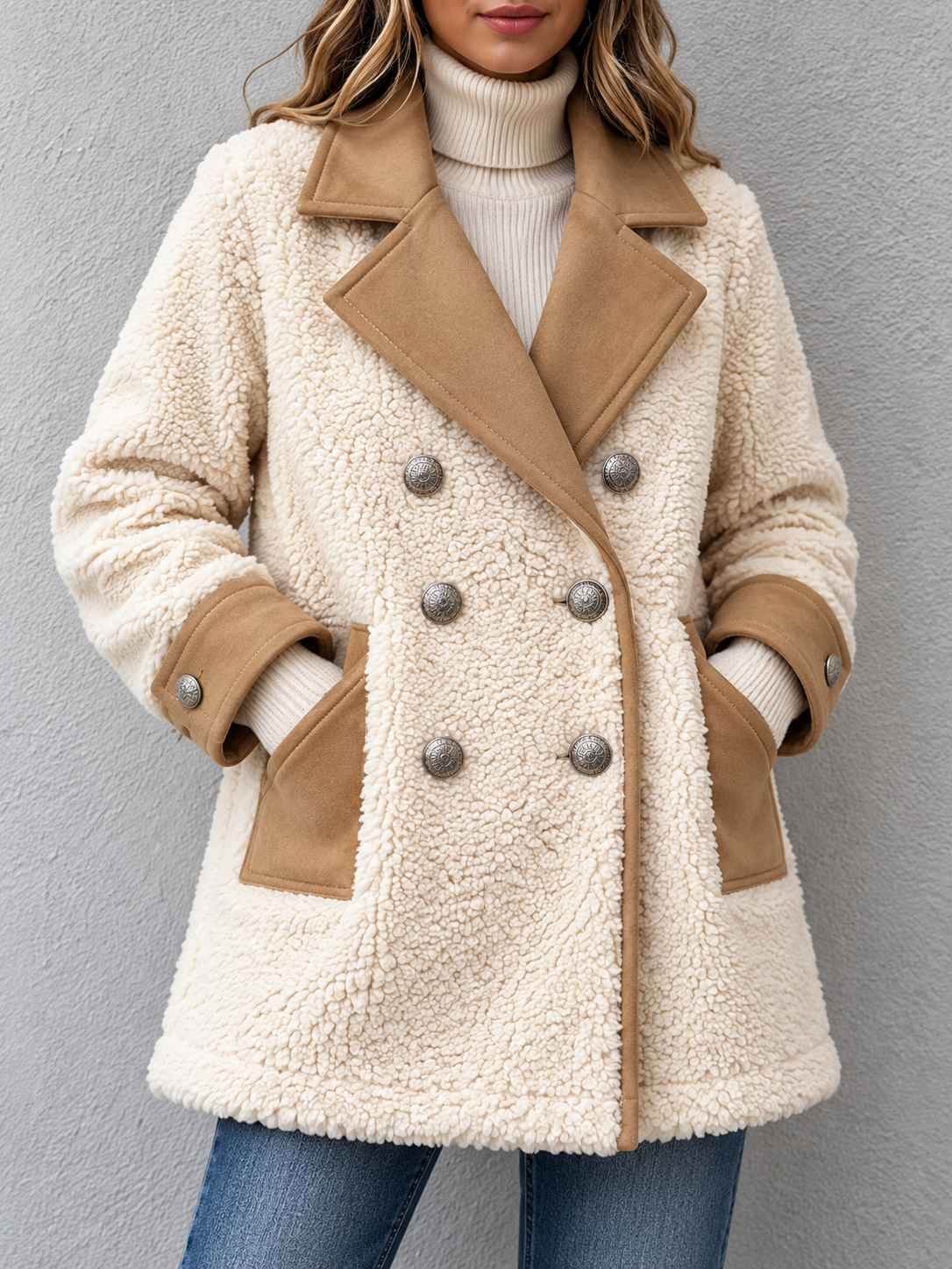 Casual Fashion Long Sleeve Button Coat