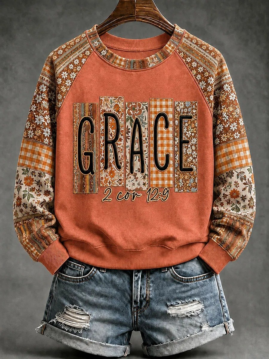 Women's GRACE Print Casual Sweatshirt $36.99 USD $68.11 USD