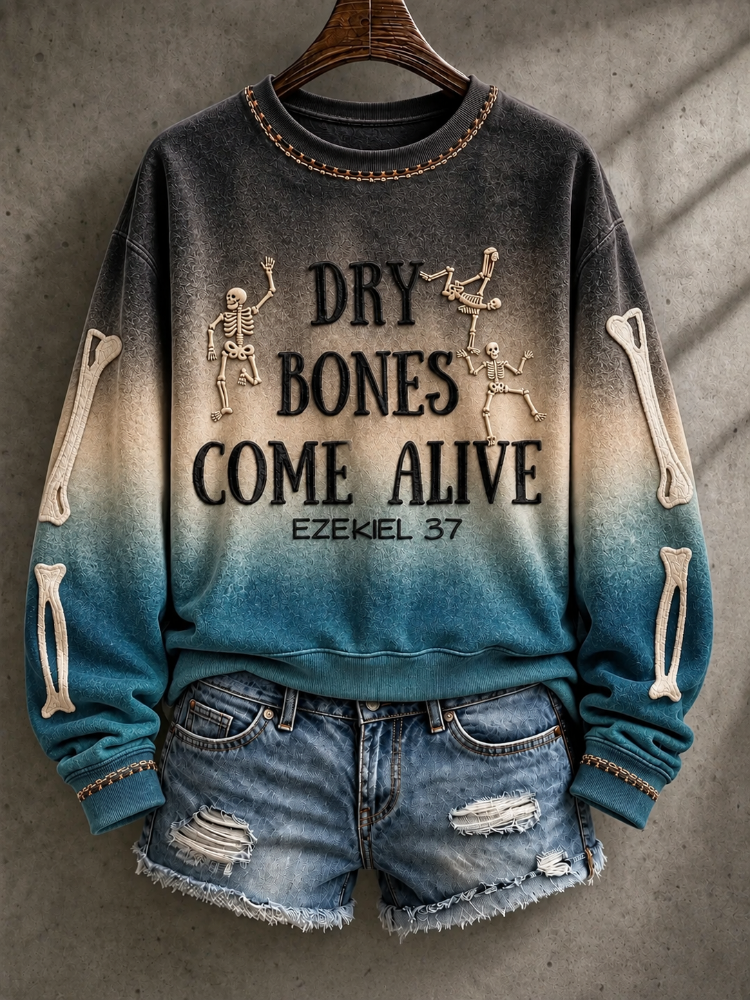 Women's Casual Printed Long-Sleeve Sweatshirt