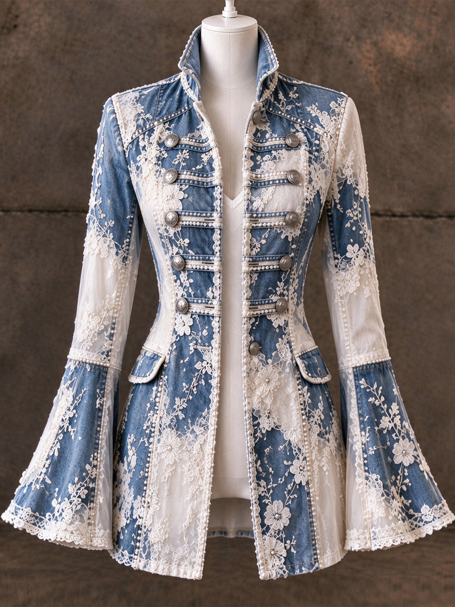 Women's Vintage Double-breasted Flared Coat