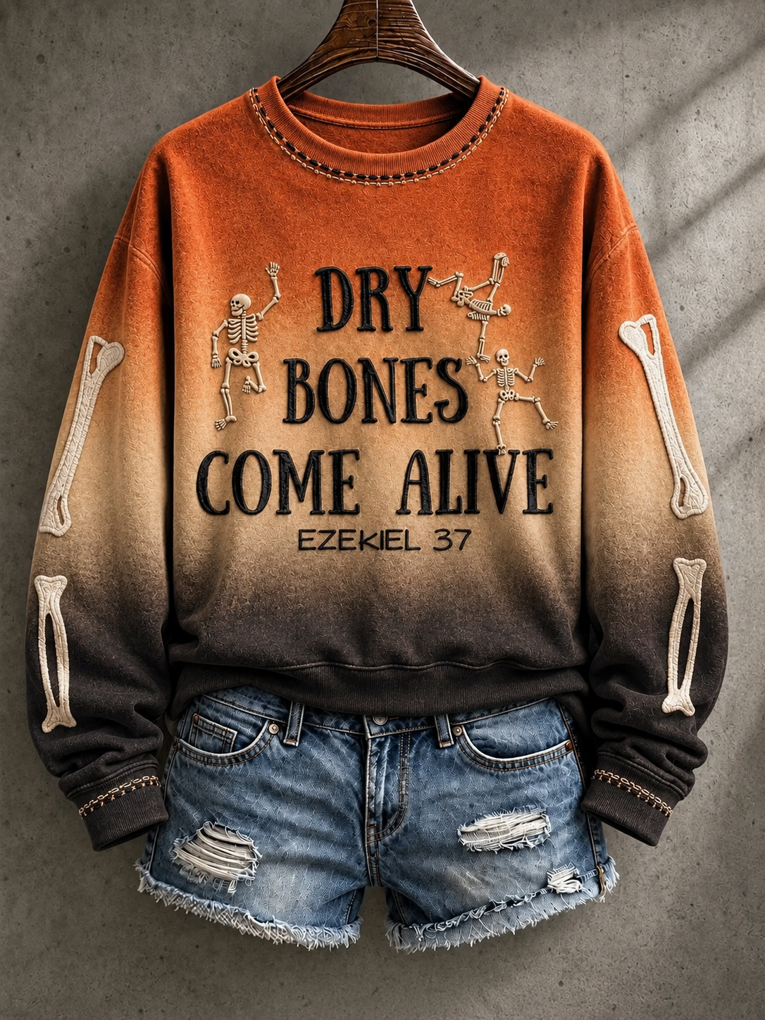 Women's Casual Printed Long-Sleeve Sweatshirt