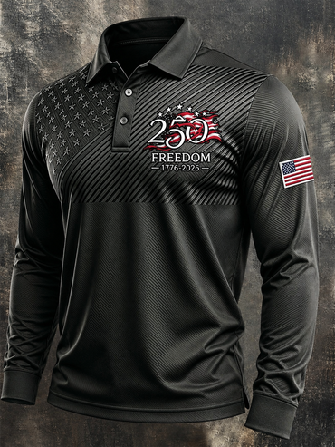 Men's U.S. 250th Anniversary Long Sleeve Polo Shirt
