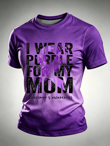 Men's Alzheimer's Awareness Printed Casual Top