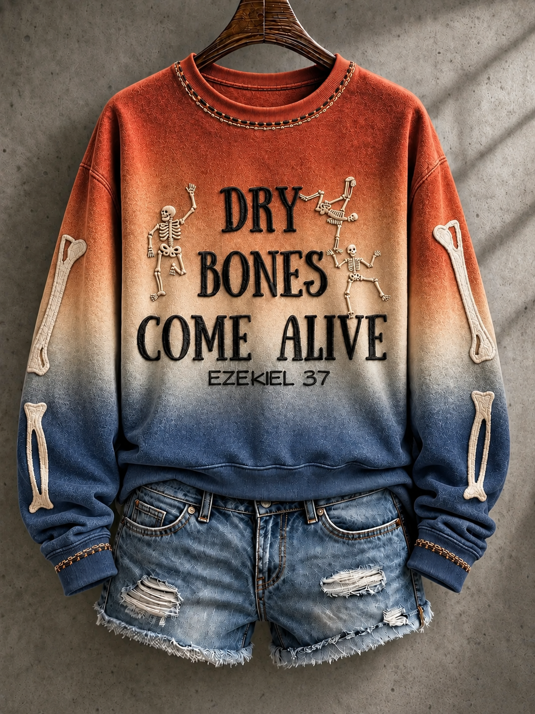 Women's Casual Printed Long-Sleeve Sweatshirt