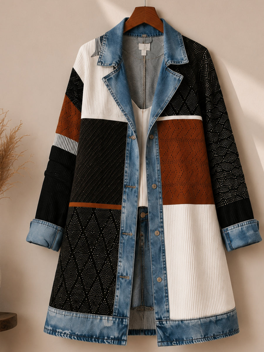 Women's Fashion Color-block Jacket