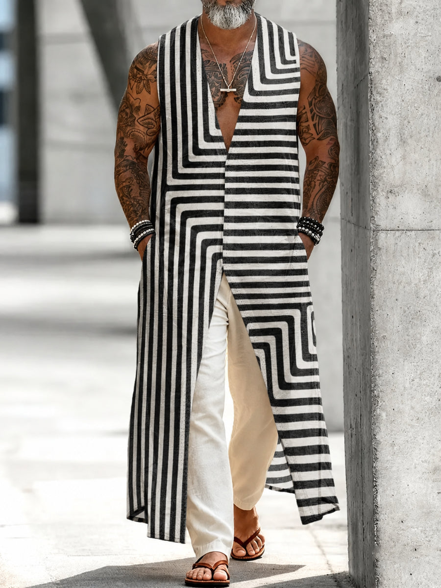 Men's Casual Vacation Sleeveless Button Shirt