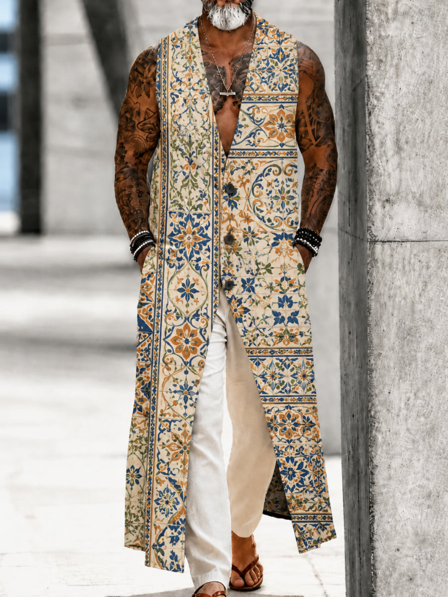 Men's Casual Vacation Sleeveless Button Shirt