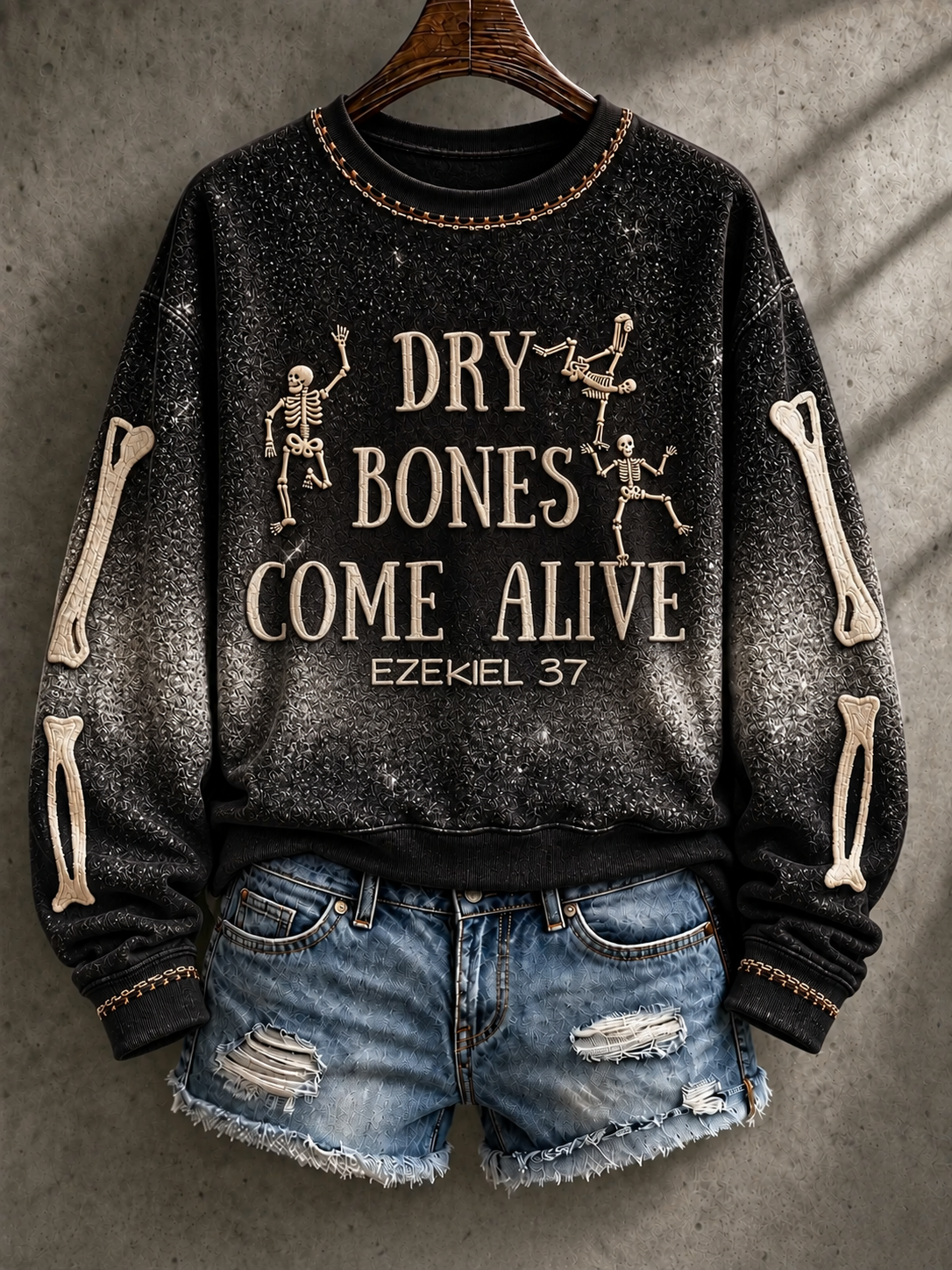 Women's Casual Printed Long-Sleeve Sweatshirt