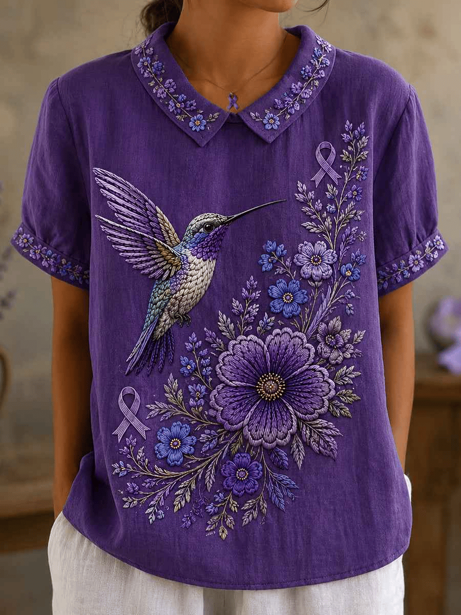 Women's Alzheimer's awareness Printed Blouse