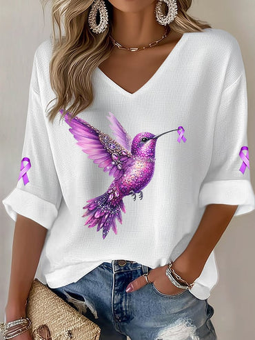 Women's Hummingbird Print Casual Top
