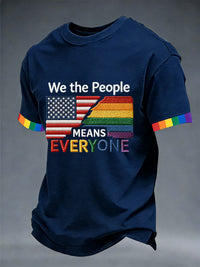 Men's 'We The People Means Everyone' Printed Short Sleeve T-Shirt
