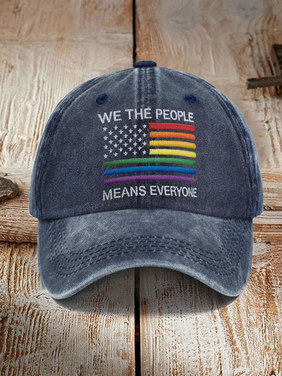 Unisex pride rainbow month Print Hat