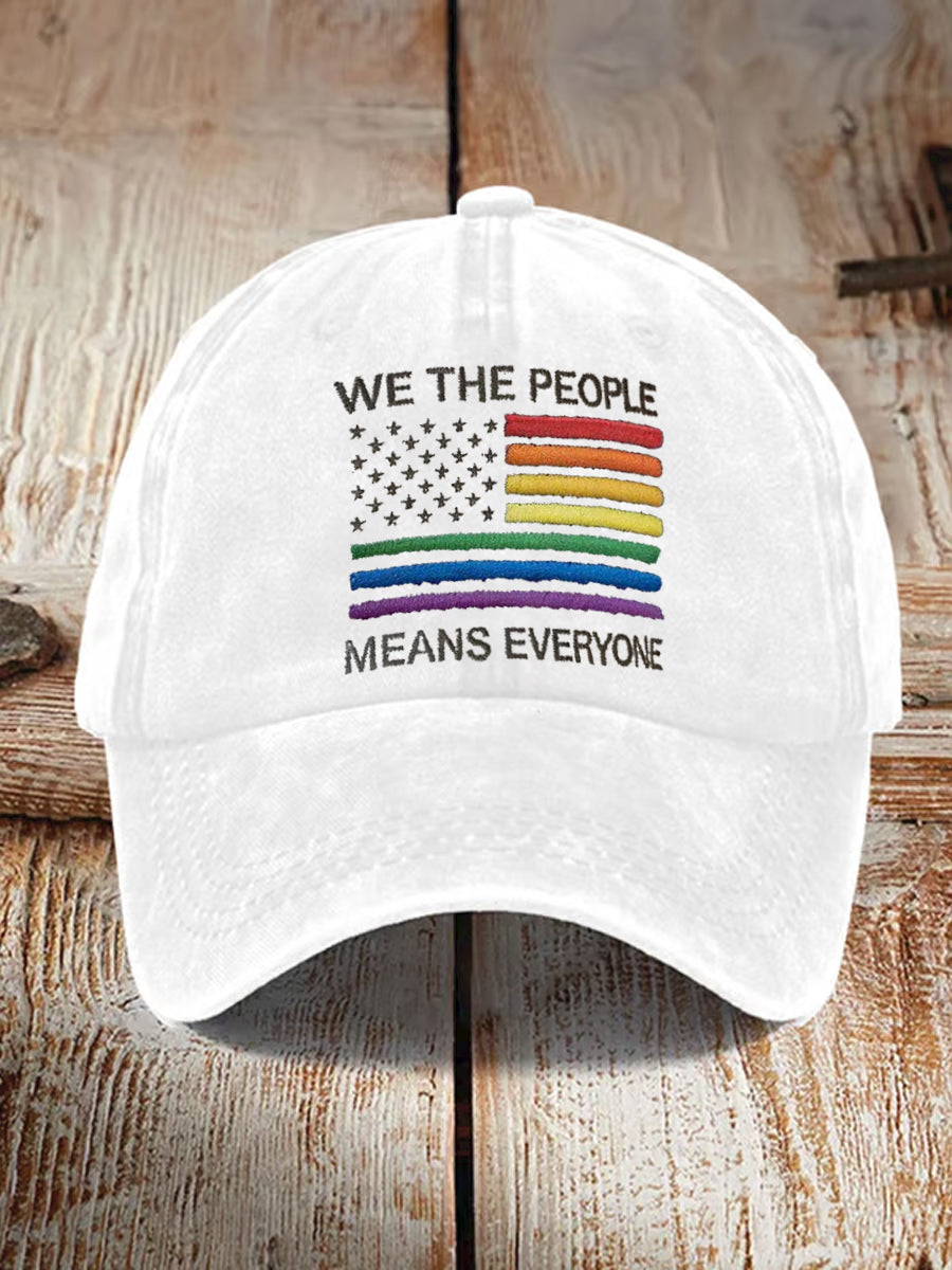 Unisex pride rainbow month Print Hat