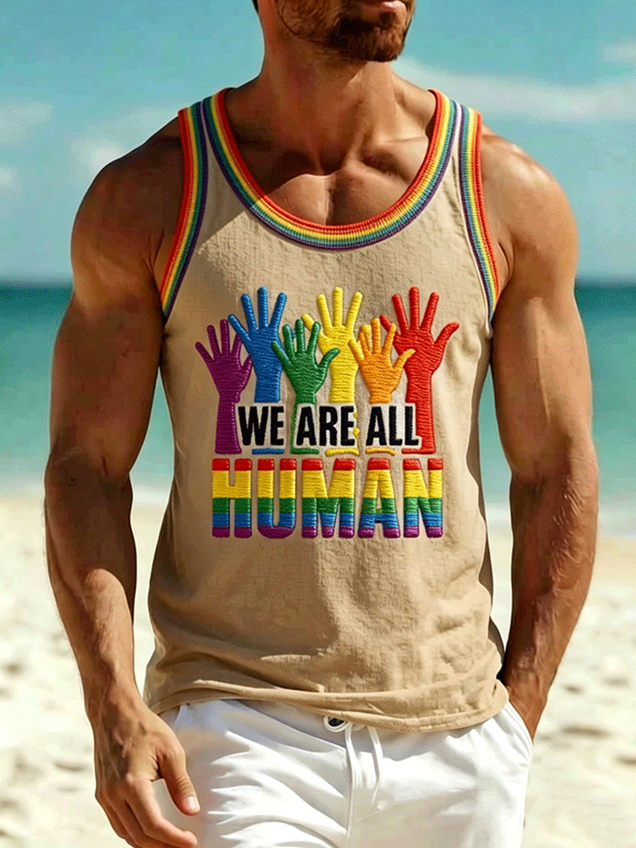Men's We Are All Human Vests