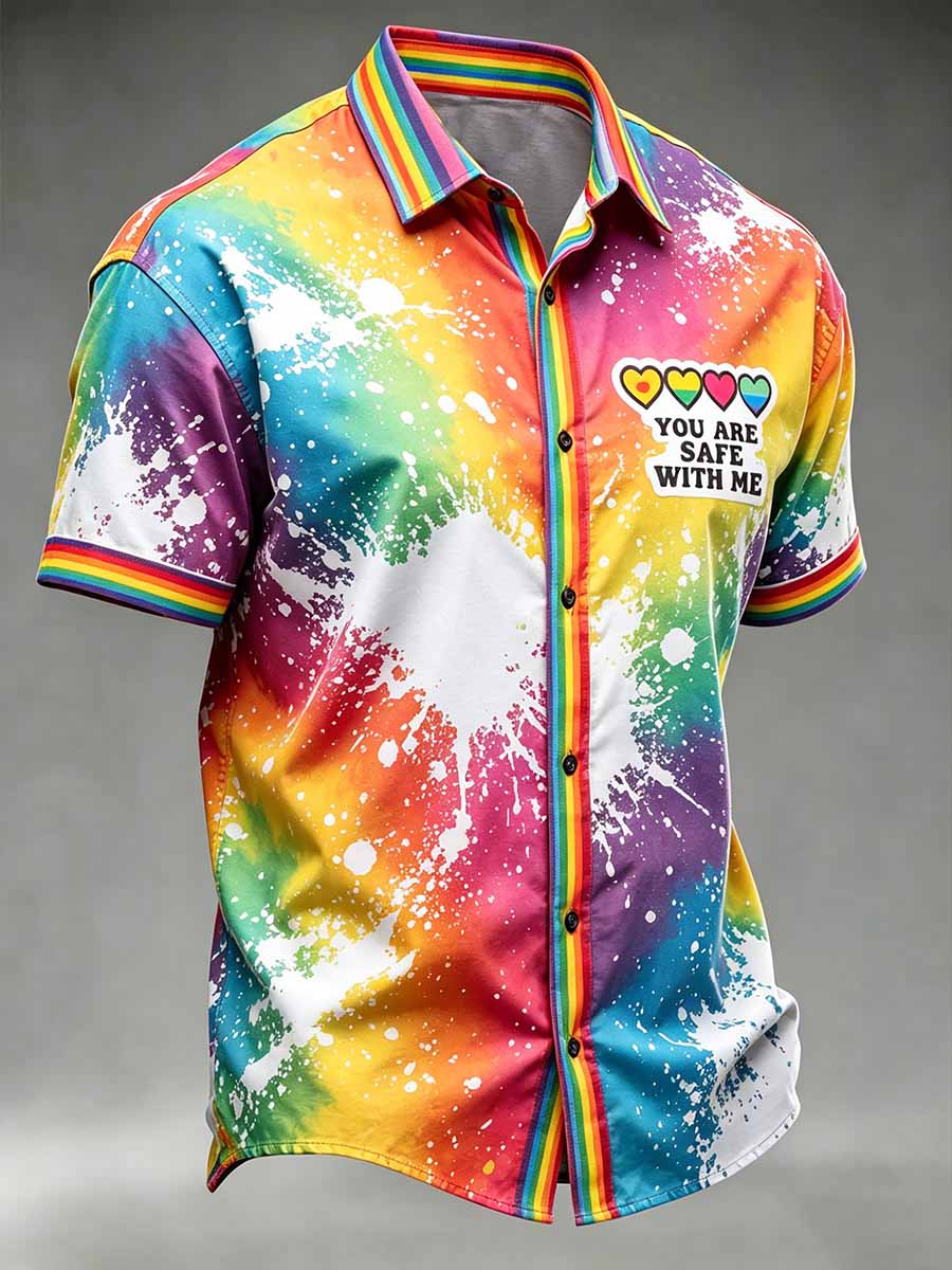 Men's Pride Month Art Print Fashion Print Shirt