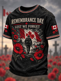 Men's Remembrance Day Lest We Forget Short SleevesT-Shirt