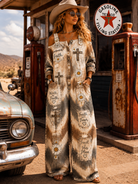 Women's Faith Art Print Off Shoulder Jumpsuit