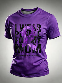 Men's Alzheimer's Awareness Printed Casual Top