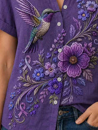 Women's Casual Alzheimer's Awareness Print Top