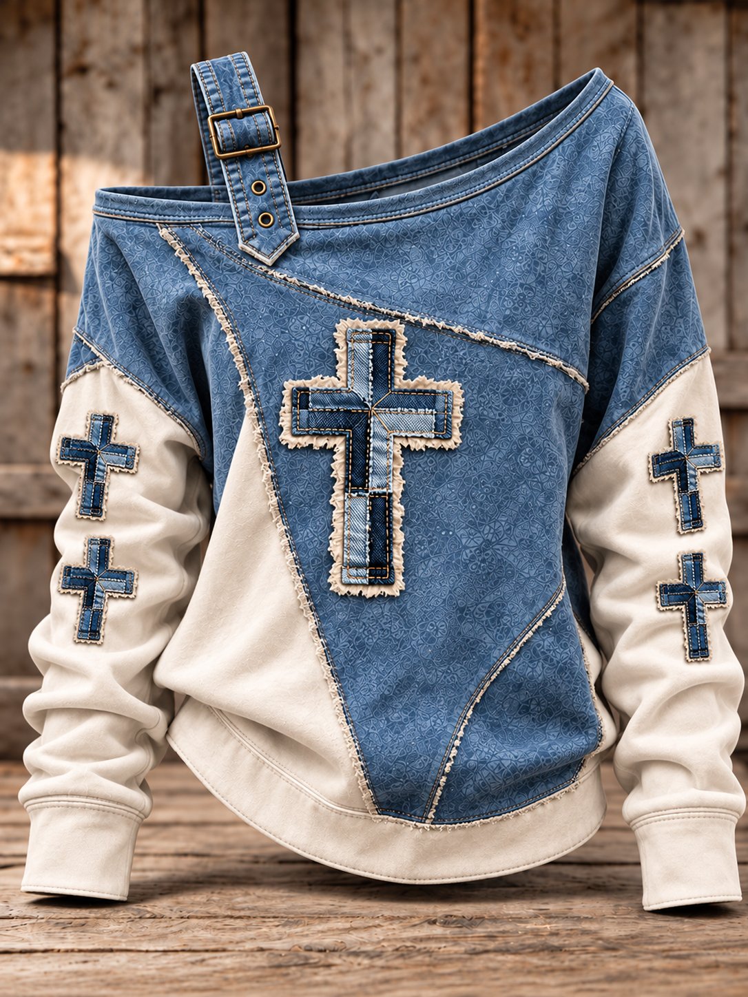 Women's The Cross Of Faith Printed Casual Sweatshirt