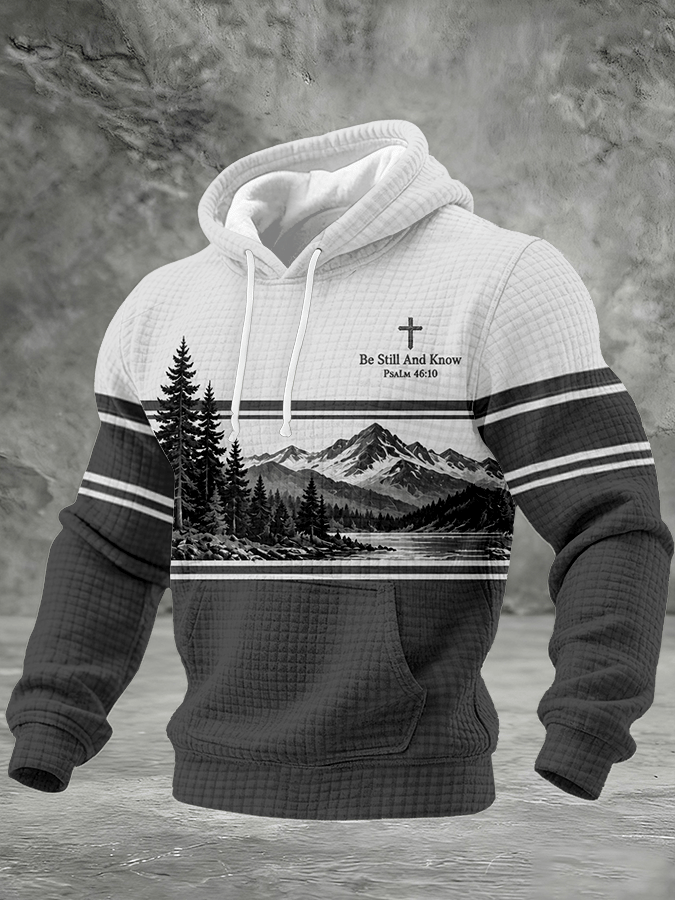 Men's Be Still And Know Psalm 46:10 Printed Hoodie