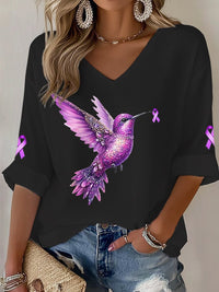 Women's Hummingbird Print Casual Top