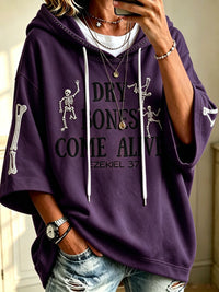 Women's Casual Printed Hooded Sweatshirt