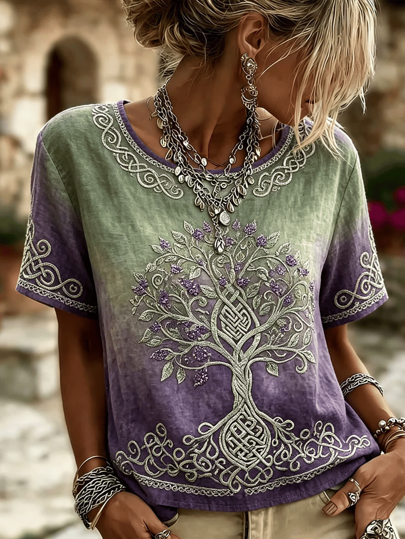 Women's Casual Alzheimer's Awareness Print Top