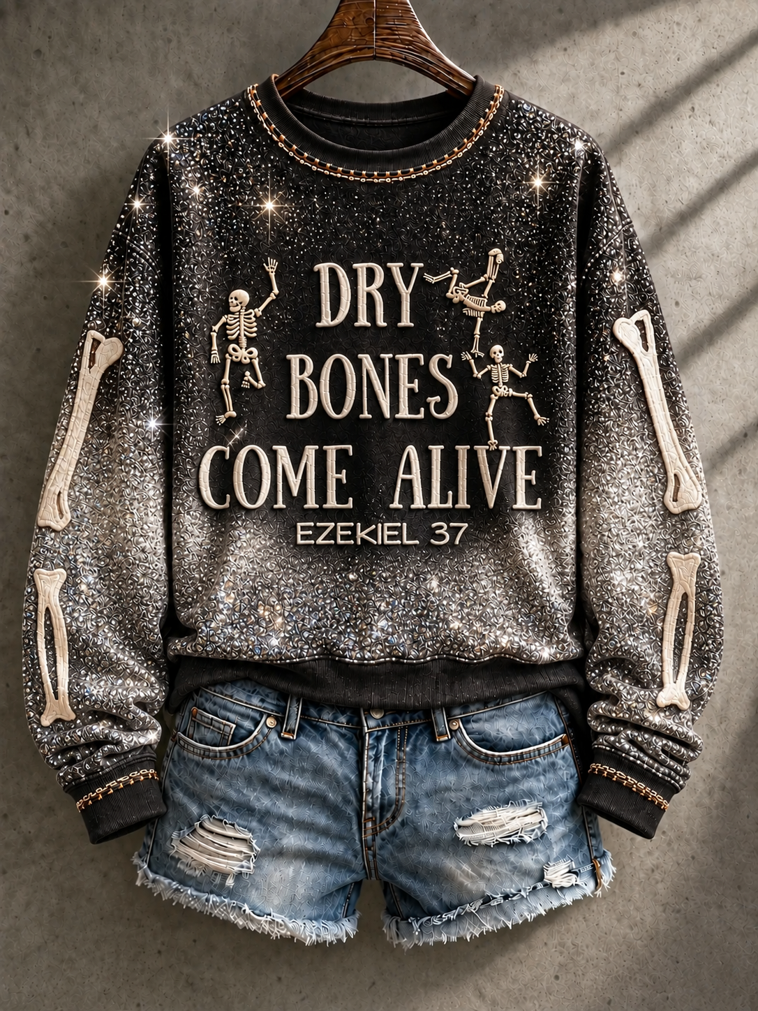 Women's Casual Printed Long-Sleeve Sweatshirt