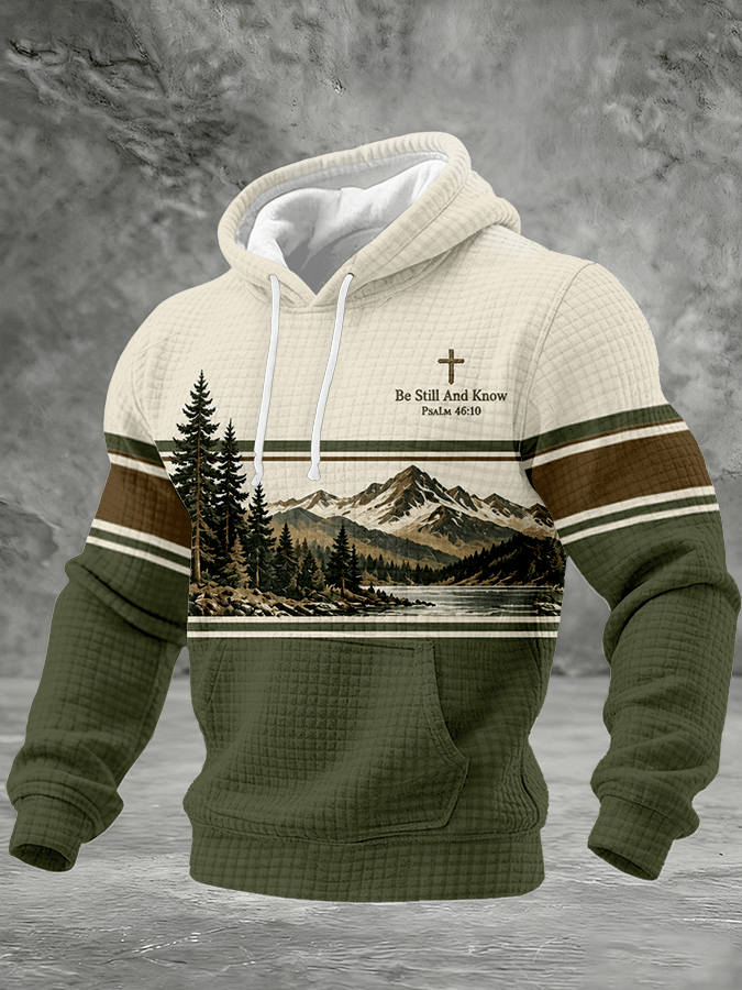Men's Be Still And Know Psalm 46:10 Printed Hoodie