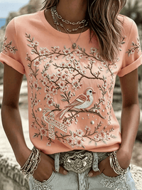 Pink for Myself Printed Casual T-shirt for Women - Breast Cancer Prevention Campaign