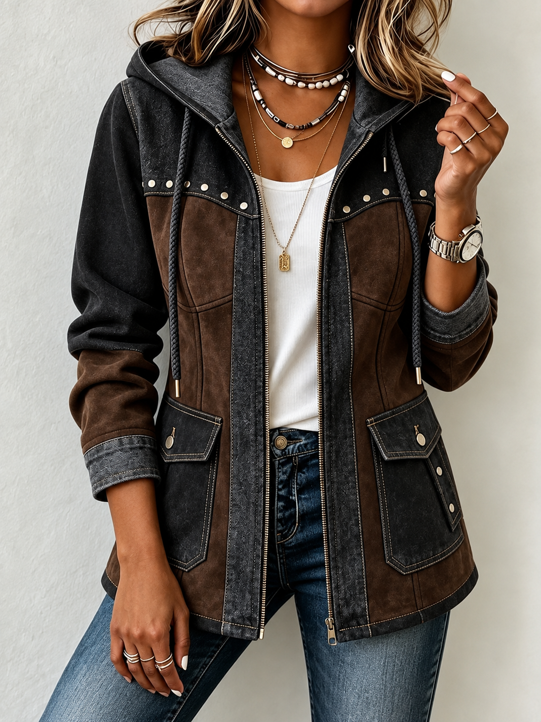 Western Style Long Sleeve Hoodie