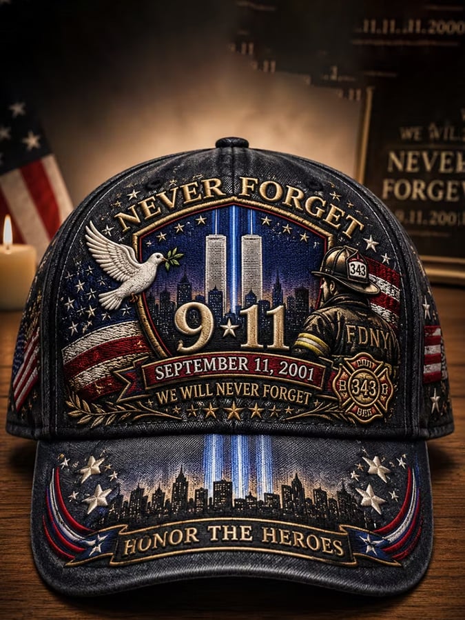 9.11 Never Forget Commemorative Printed Hat