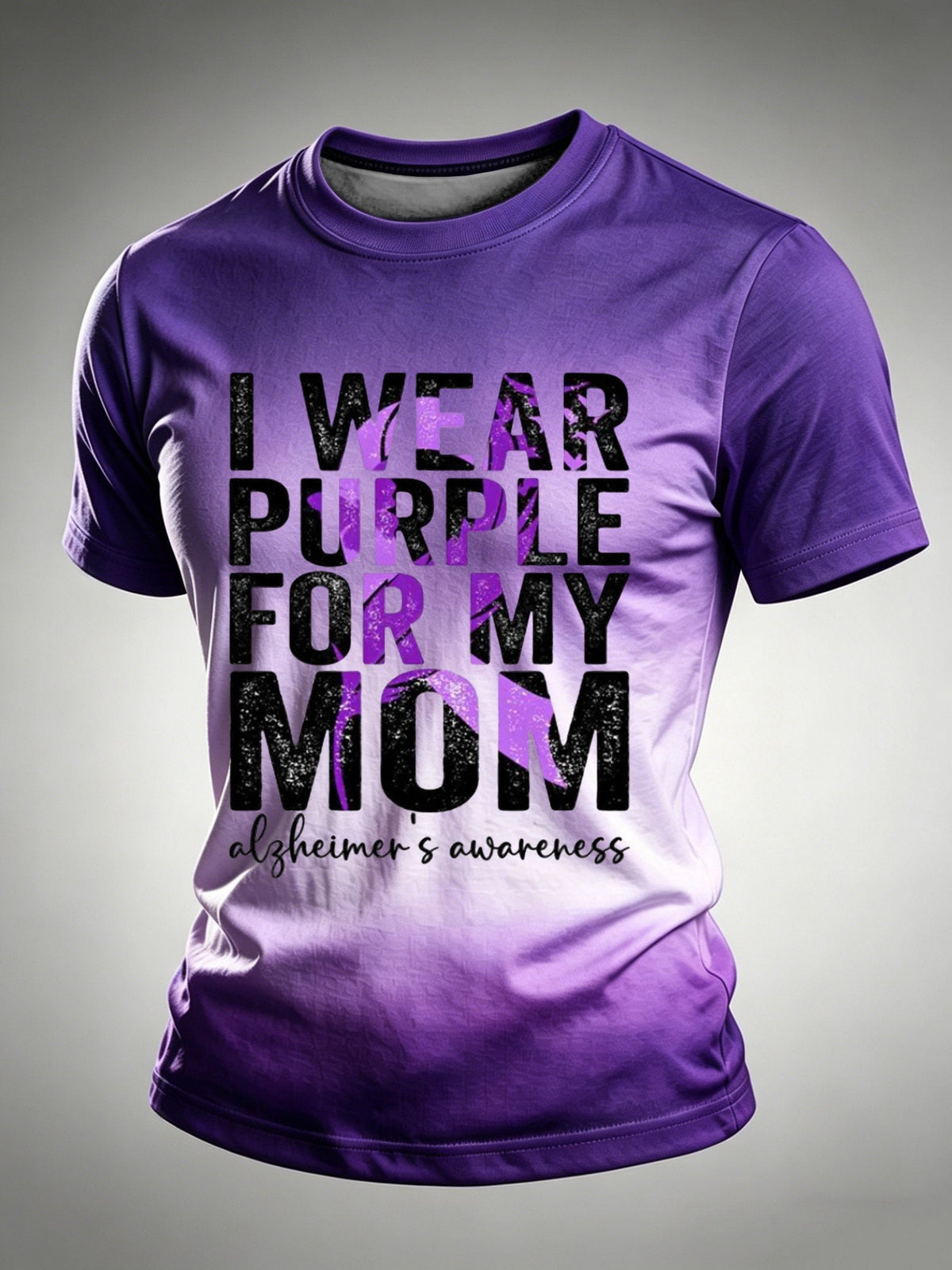 Men's Alzheimer's Awareness Printed Casual Top
