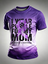 Men's Alzheimer's Awareness Printed Casual Top