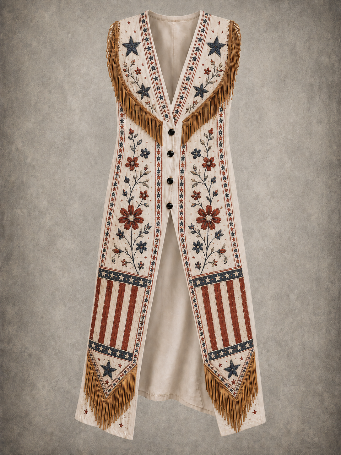 Casual Sleeveless American Style Button Shirt
