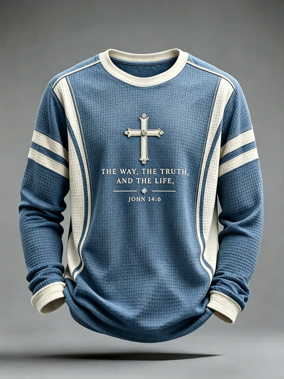 Men's Be Still And Know Psalm 46:10 Printed Waffle-Knit Top