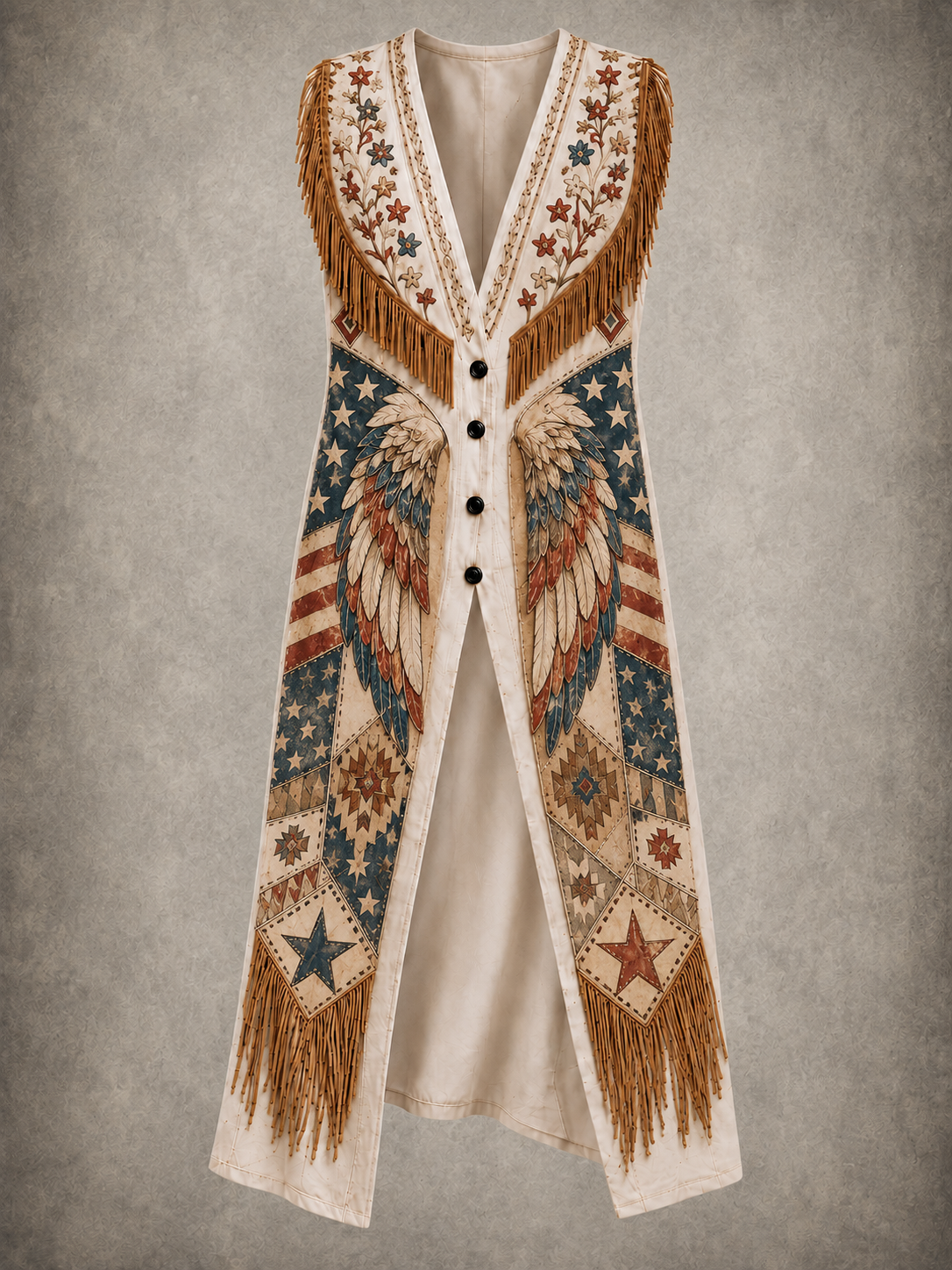 Casual Sleeveless American Style Button Shirt