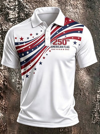 Men's USA 1776-2026 Freedom Printed Polo Shirt