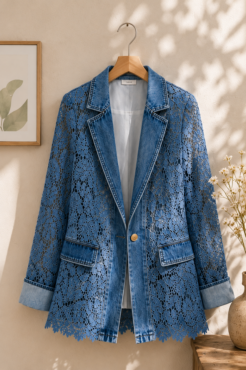 Women's Fashion Lace Floral Cardigan Jacket