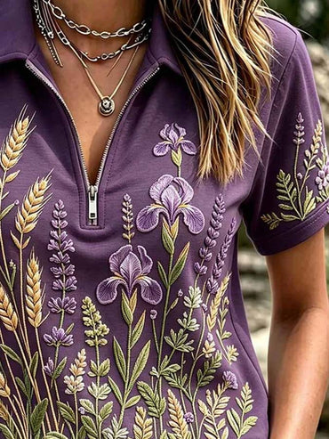 Women's Casual Alzheimer's Awareness Print Top