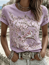Pink for Myself Printed Casual T-shirt for Women - Breast Cancer Prevention Campaign