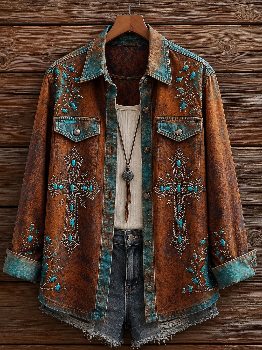 Women's Faith Cross Color-block Jacket